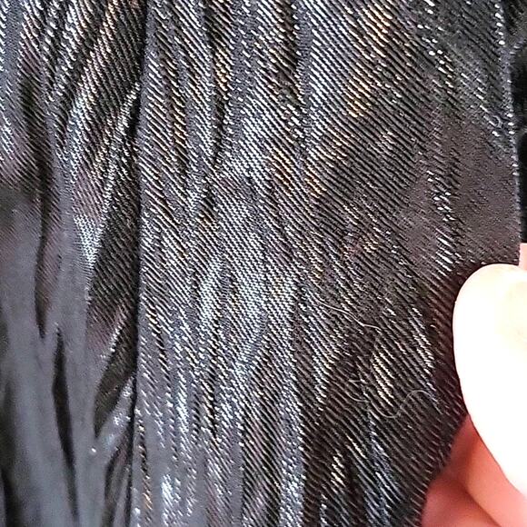 Joseph Ribkoff Y2K Baby Doll Dress Women's 10 Black Silver Sequin Festive Season - Picture 7 of 14